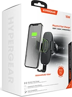 HyperGear Gravity 15W Wireless Fast Charge Mount - Black