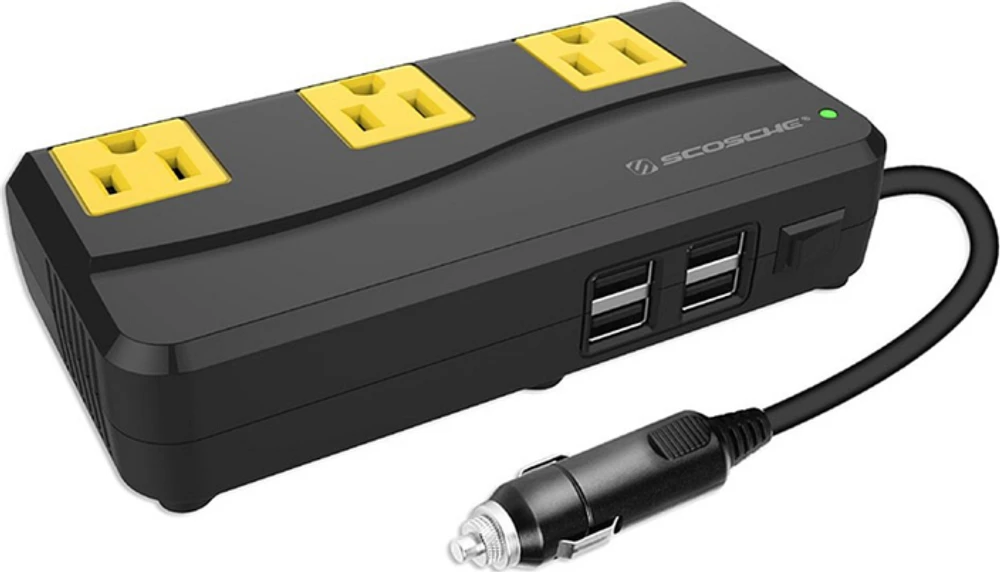 Scosche InVERT 200w Portable Power Inverter - Black & Yellow