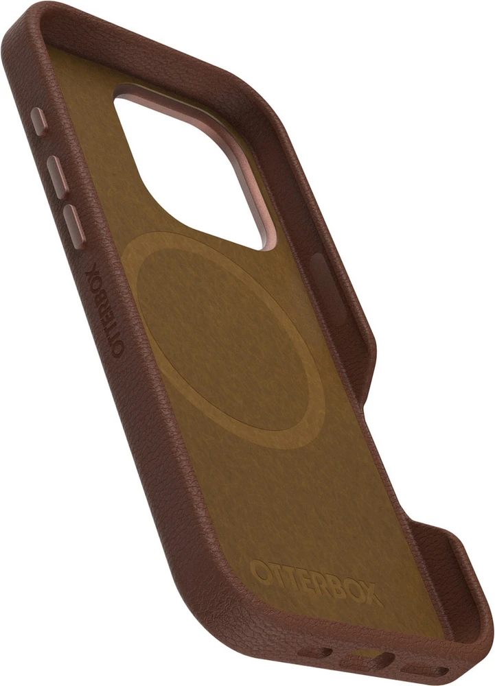 iPhone 16 Pro Otterbox Symmetry Cactus Leather w/MagSafe case - Brown - Rich Adobe