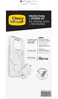 iPhone 16 Pro Max Otterbox Symmetry w/ Magsafe - Protection + Power Kit Bundle - Clear