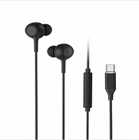 AXS Écouteurs filaires avec micro et connecteur USB-C | Noir
