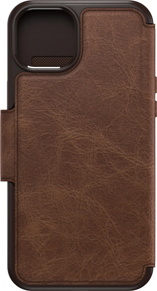 iPhone 15 Plus Otterbox Strada Leather Folio Case - Brown (Espresso)