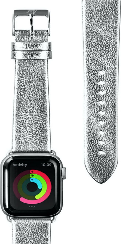 Laut Apple Watch 38/40mm Metallic Leather Case - Silver