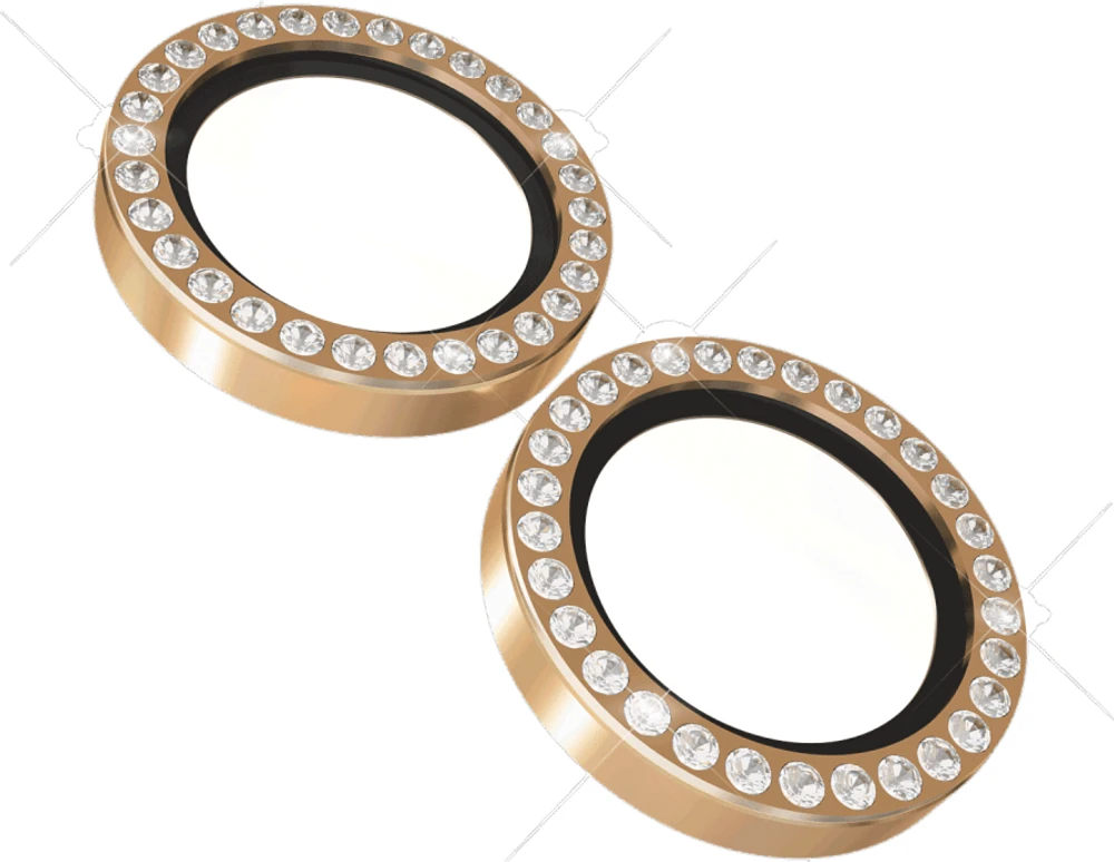 Aluminum Ring Lens Protector Set In Stone Gold for iPhone 16/16 Plus