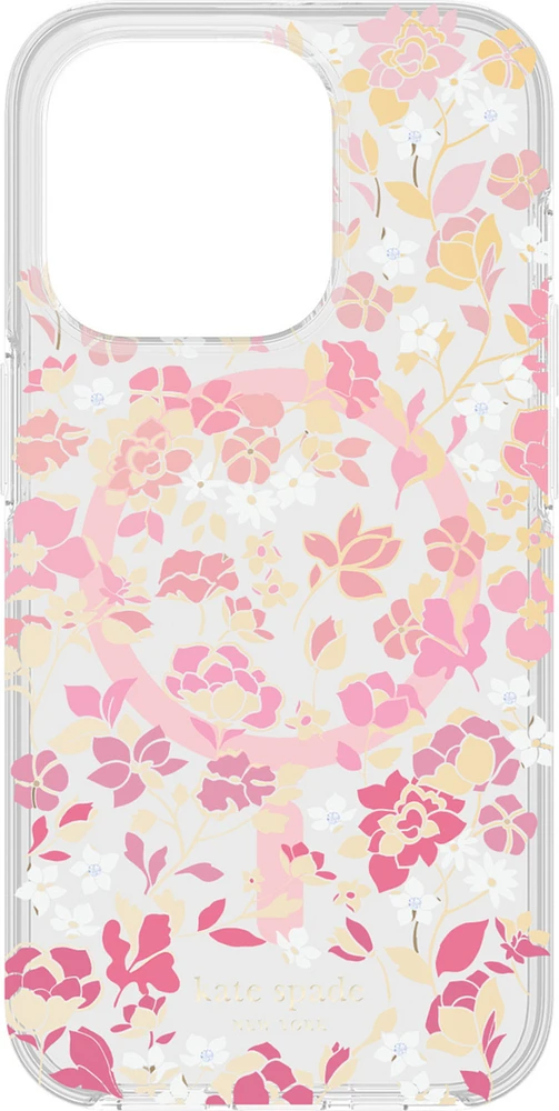 iPhone 15 Pro Kate Spade Protective Hardshell MagSafe Case - Flowerbed