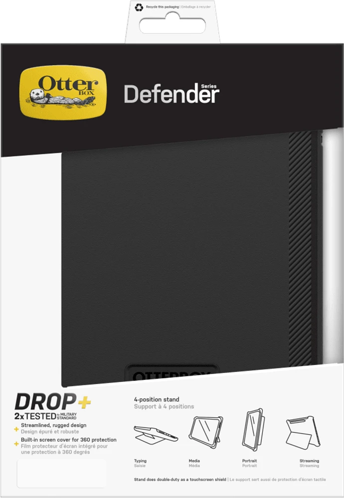 OtterBox 7795220 Étui de Protection Defender Noir pour iPad Air 11 2024 (6th Gen)/Air 5th Gen/Air 4th Gen