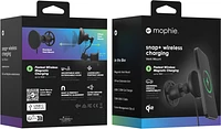 Mophie - Snap Plus Wireless Charging Car Vent Mount With Qi2 - Black