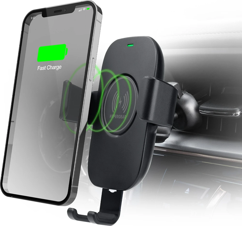 HyperGear Gravity 15W Wireless Fast Charge Mount - Black