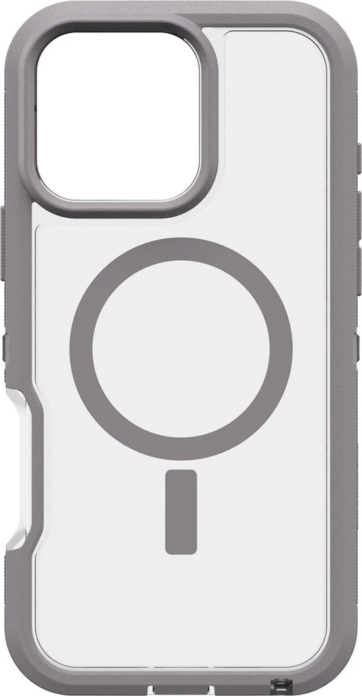 iPhone 16 Pro Max Otterbox Defender XT Clear Pro w/ MagSafe Series Case - Clear/Grey - Snow Capped