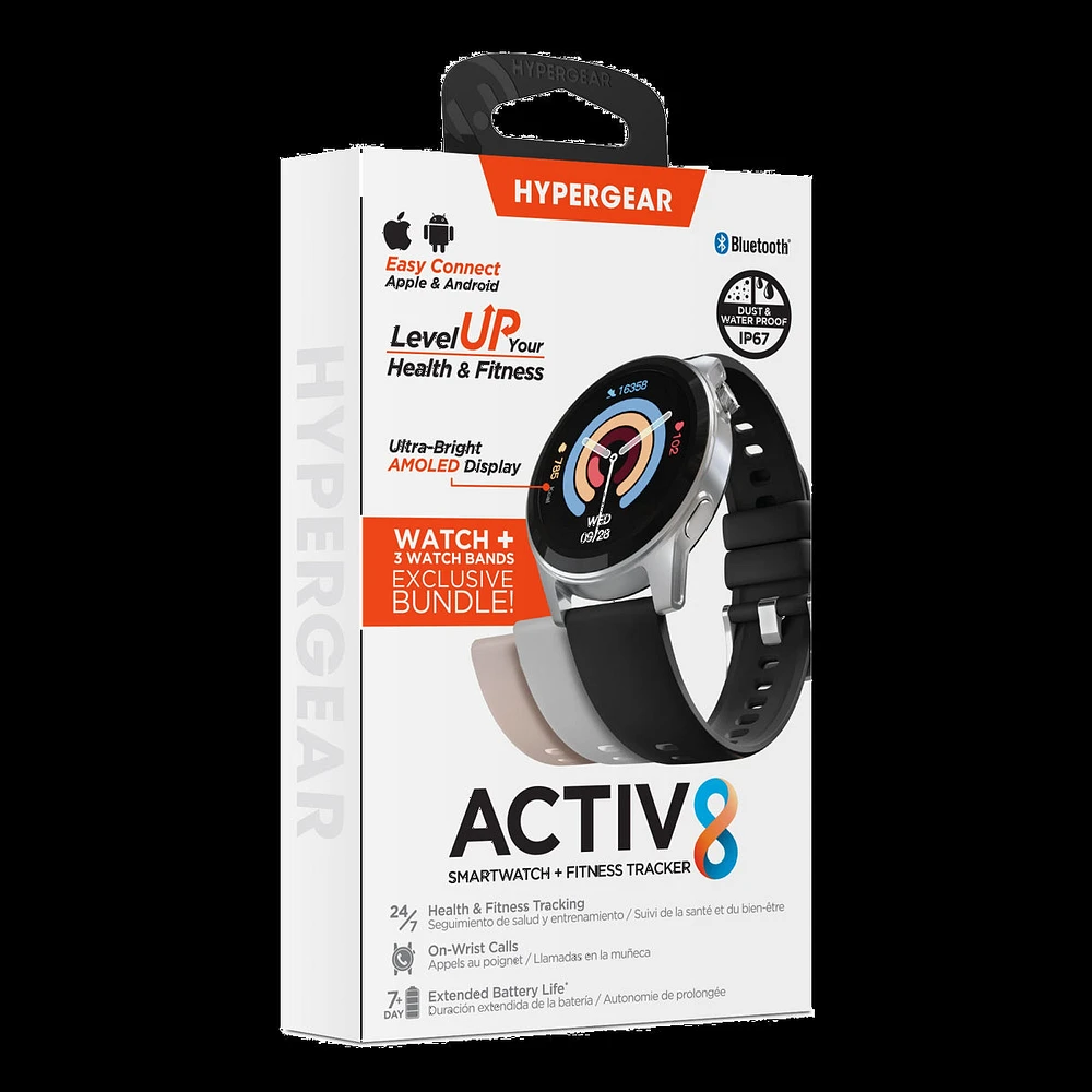 HyperGear Activ8 Smartwatch + Fitness Tracker