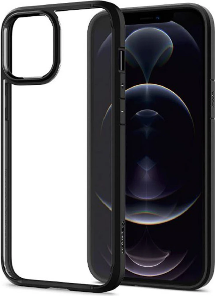 Spigen Crystal Hybrid pour iPhone 13 - Mat Noir