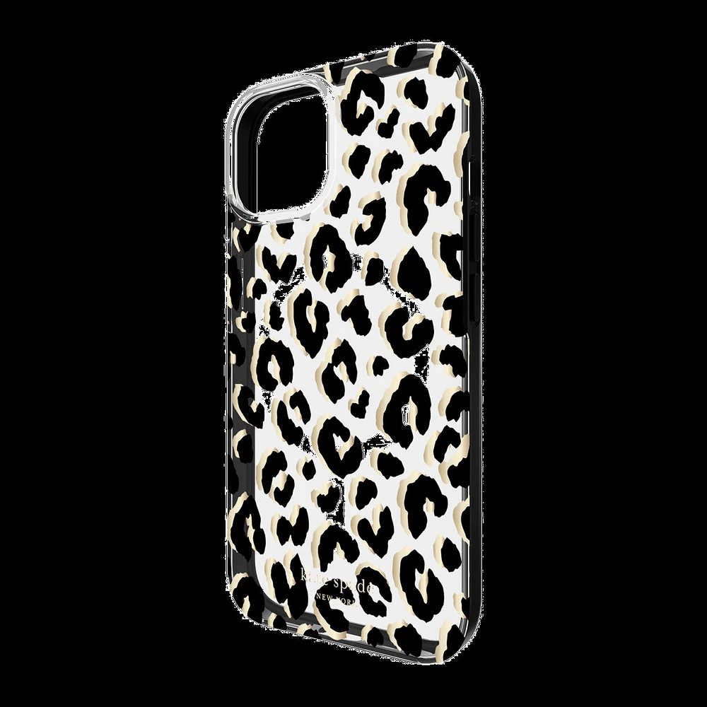 Kate Spade KS052426 Étui de Protection pour MagSafe City Leopard Noir pour iPhone 15/14/13