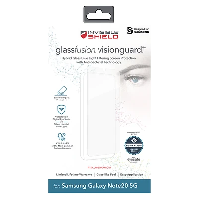 Galaxy Note20 5G Invisibleshield Glassfusion Visionguard Plus Screen Protector - Clear