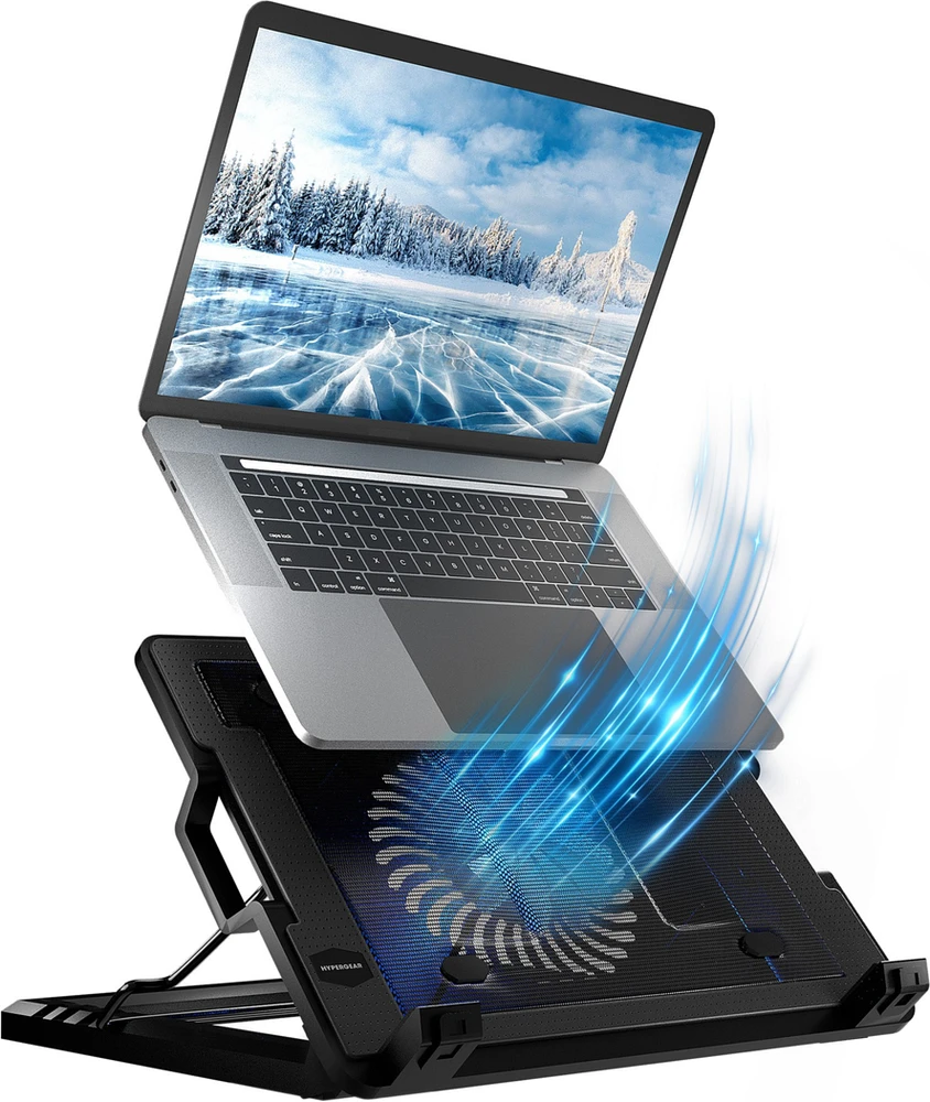 HyperGear - UpRite Air Portable Laptop Cooling Stand - Black