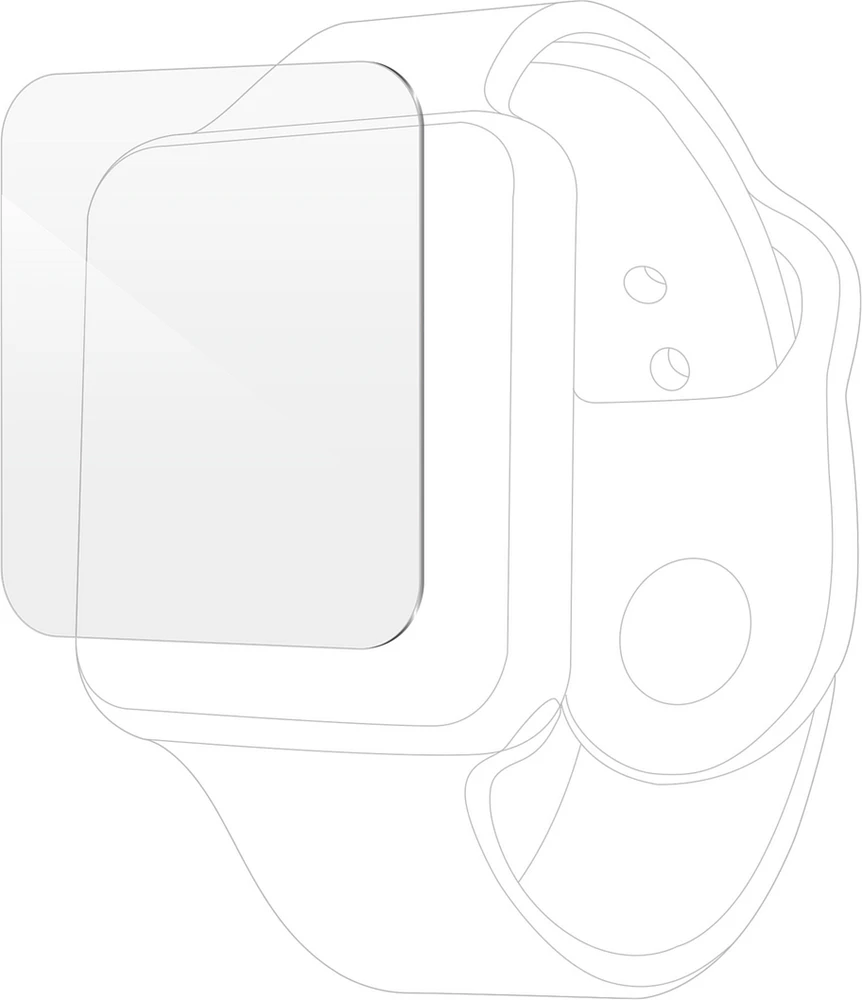 ZAGG protecteur d’écran InvisibleShield Ultra Clear Plus-Apple Watch des séries 2021 ( mm