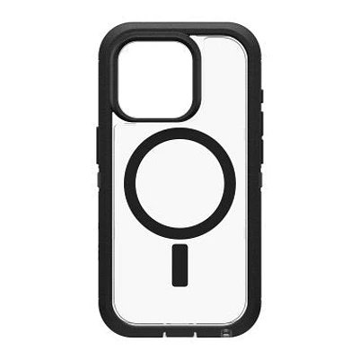 iPhone 15 Pro Otterbox Defender XT w/ MagSafe Clear Series Case - Clear/Black (Dark Side)