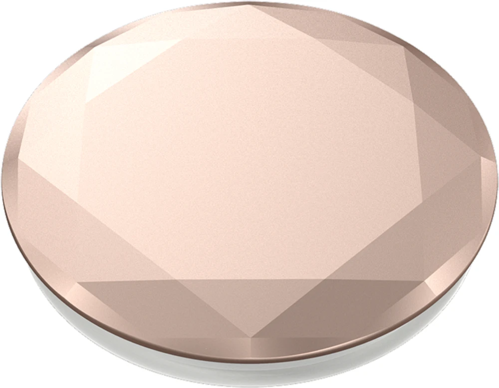 Popsockets - Popgrips Swappable Metallic Diamond Premium Device Stand And Grip -  Rose Gold