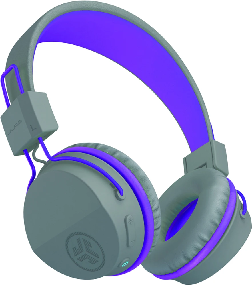 JLab Audio - 4 JBuddies Studio Wireless Headphone - Grey/Purple