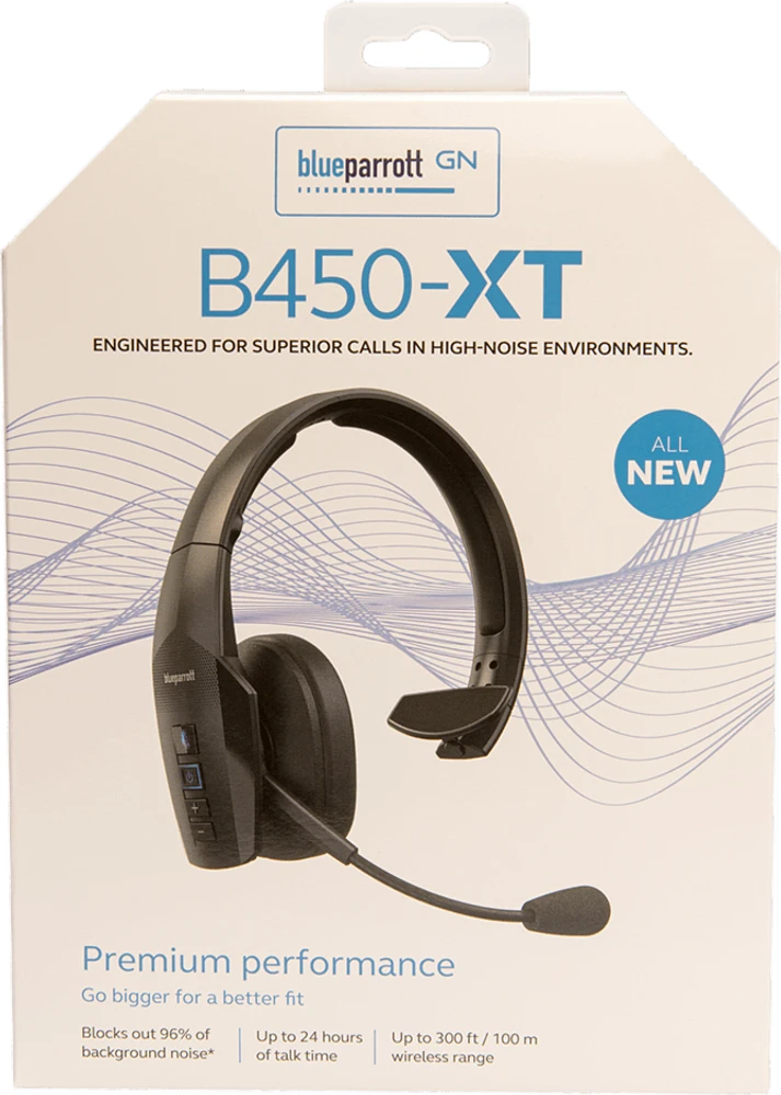 Blueparrott - B450-xt Noise Cancelling Bluetooth Mono On Ear Headset - Black