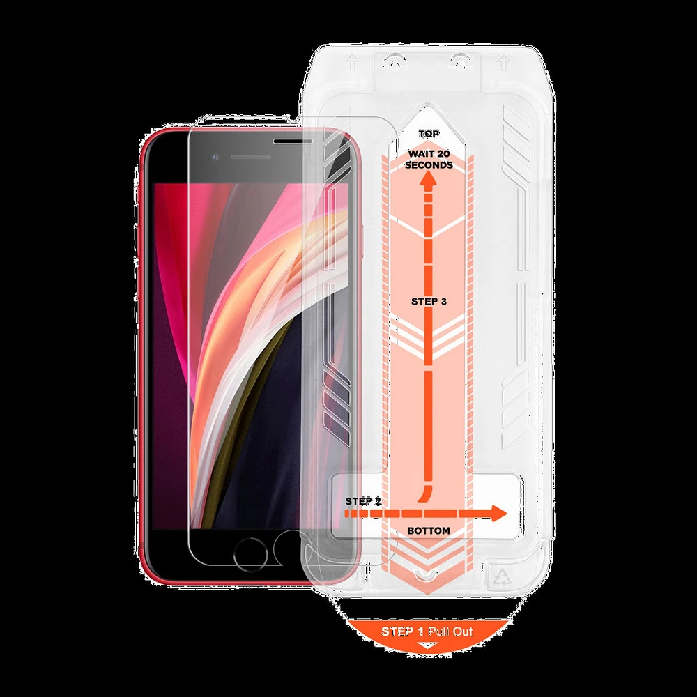 Protecteur d’écran en verre trempé HD d'HyperGear pour iPhone SE