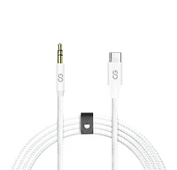 LOGiiX Piston Connect Braid 1M Aux to USB-C - White