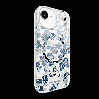 iPhone 16e/15/14/13  Kate Spade Protective Prints MagSafe Case - Flowerbed Blue