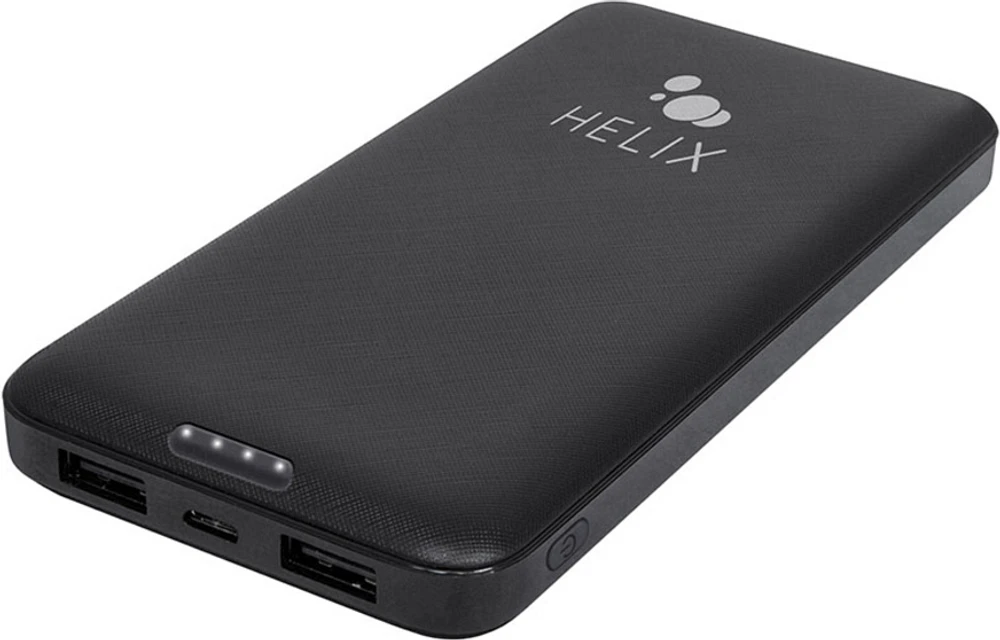 Helix/Retrak ETHPB10 Power Bank 10 000 avec USB-C et Deux ports USB-A Noir