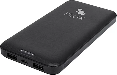 Helix/Retrak ETHPB10 Power Bank 10 000 avec USB-C et Deux ports USB-A Noir