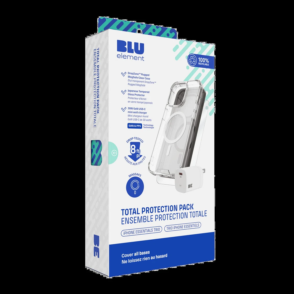 Blu Element BETPBMIP1413 Ensemble de Protection Totale MagSafe pour iPhone 14/13