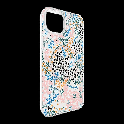 Étui de protection rigide MagSafe de Kate Spade – iPhone 15 Plus/14 Plus, rose/vert (Multi Floral)