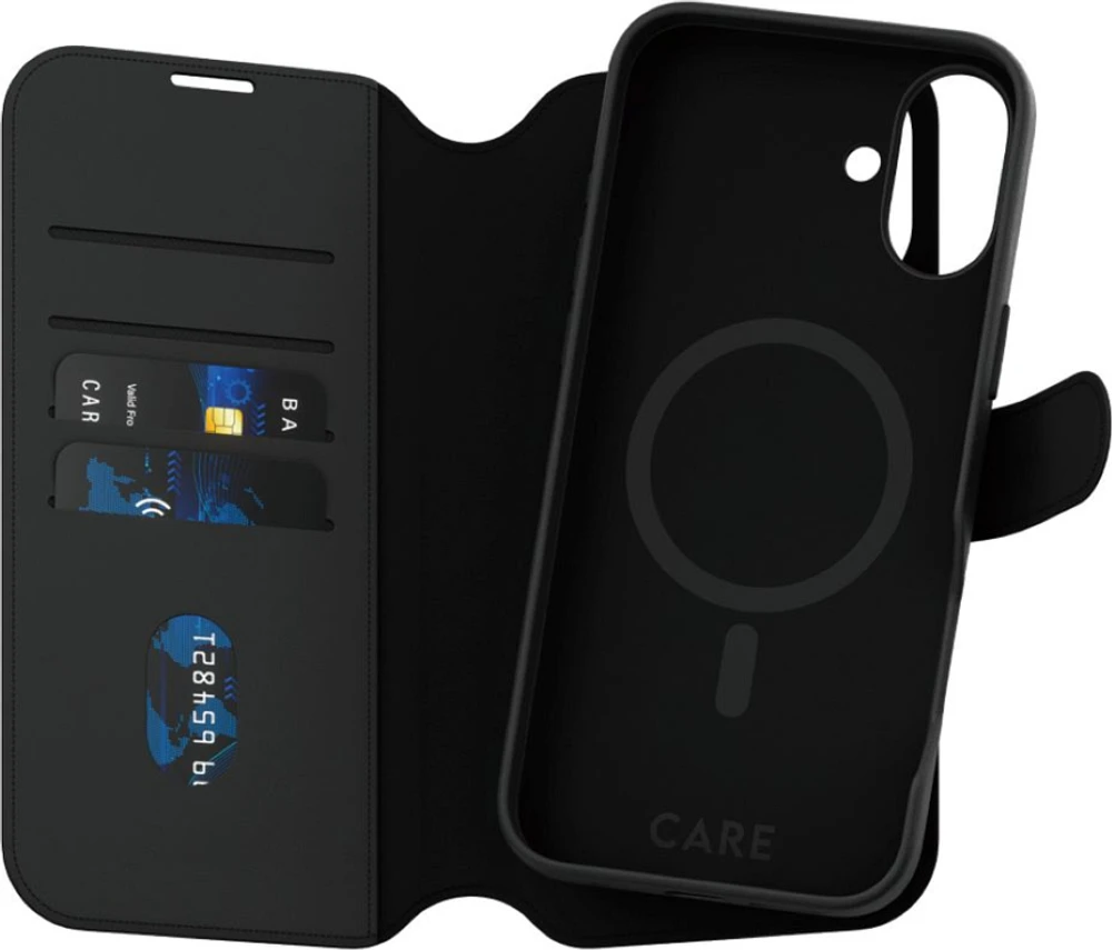 PanzerGlass CARE Feature Tango Two-in-One Wallet Case iPhone 16 Plus - Black