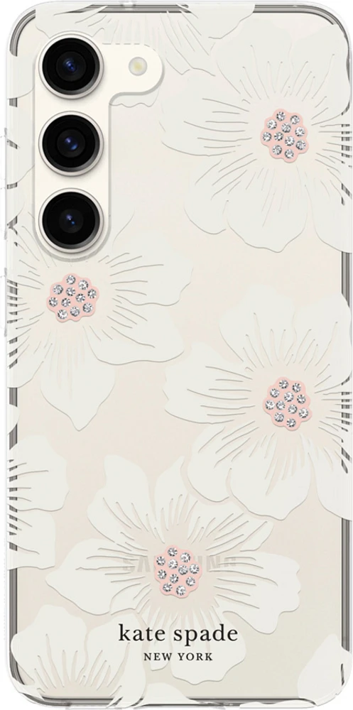 Kate Spade KSSA092HHCCS Étui de Protection Rigide Hollyhock Floral pour Samsung Galaxy S23