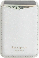 Kate Spade KS053070 Portefeuille Magnétique Compatible avec MagSafe Blanc Glitter