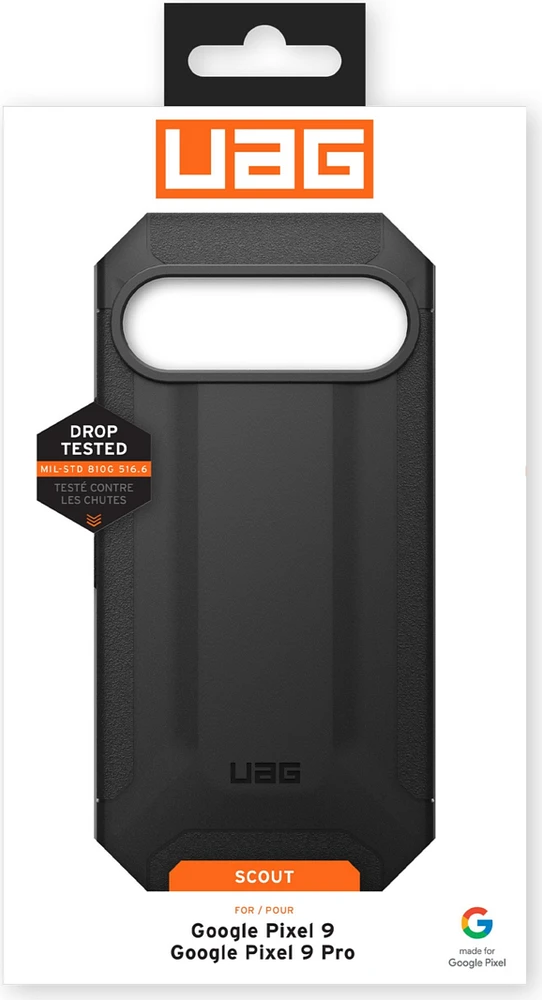 UAG Étui Robuste Scout Noir pour Google Pixel 9/9 Pro