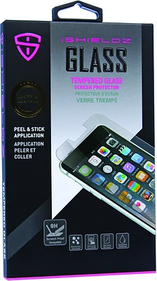 Protecteur d'écran en verre trempé pleine grandeur iShieldz pour Apple iPhone 6/7/8 Plusx - Noir