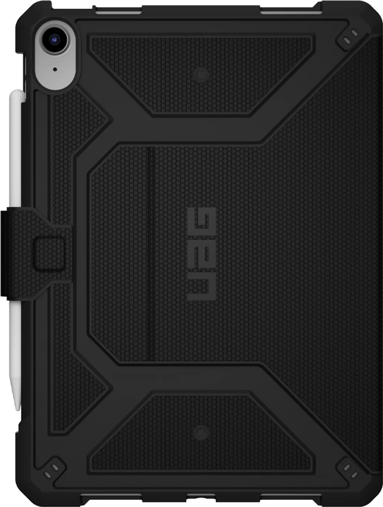 UAG 123396114040 Étui Robuste Metropolis Folio Noir pour iPad 10.2 2022