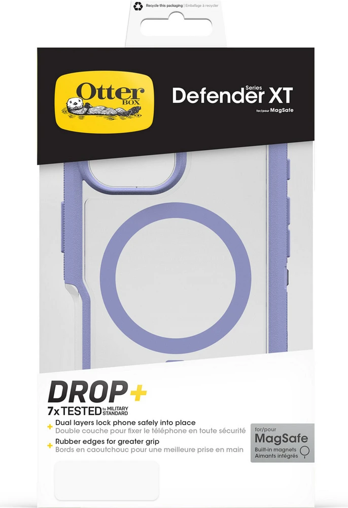 iPhone 16 Plus Otterbox Defender XT Clear Pro w/ MagSafe Series Case - Clear/Purple - Lavendar Haze