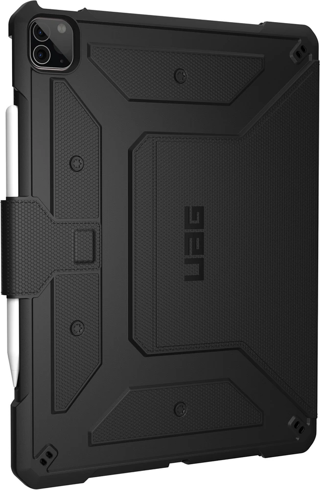 UAG 122946114040 Étui Robuste Metropolis Folio Noir pour iPad Pro 12.9 2022 (6th Gen)/iPad Pro 12.9 2021/iPad Pro 12.9 2020