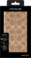 iPhone 16 Pro Coach Folio Signature C Case - Tan