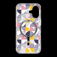 iPhone 16 ZAGG Graphene Milan Snap Case - Pink/Grey - Geometric
