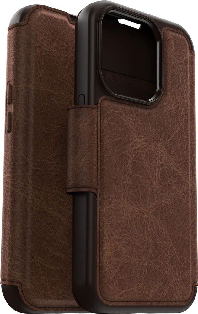 iPhone 15 Pro Otterbox Strada Leather Folio Case - Brown (Espresso)