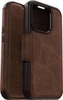 iPhone 15 Pro Otterbox Strada Leather Folio Case - Brown (Espresso)