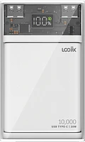 LOGiiX Piston Power 10000 mAh Banque de Puissance Crystal - Blanc