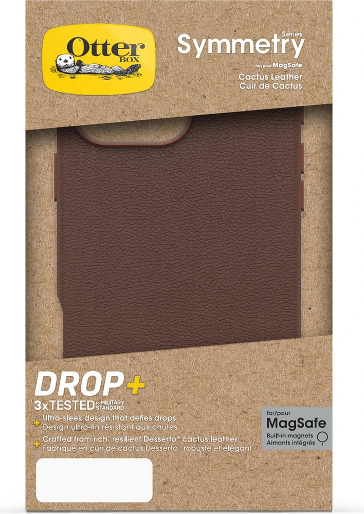 iPhone 16 Pro Max Otterbox Symmetry Cactus Leather w/MagSafe case - Brown - Rich Adobe