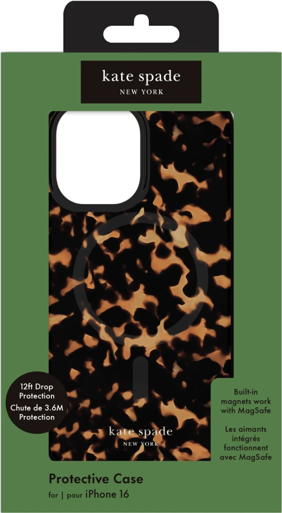 iPhone 16 Kate Spade Protective Prints MagSafe Case - Tortoise