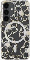 Samsung Galaxy S25 Case-Mate Floral Gems Case w/Magnets - Gold