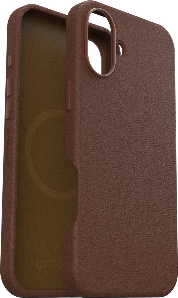 iPhone 16 Plus Otterbox Symmetry Cactus Leather w/MagSafe case - Brown - Rich Adobe