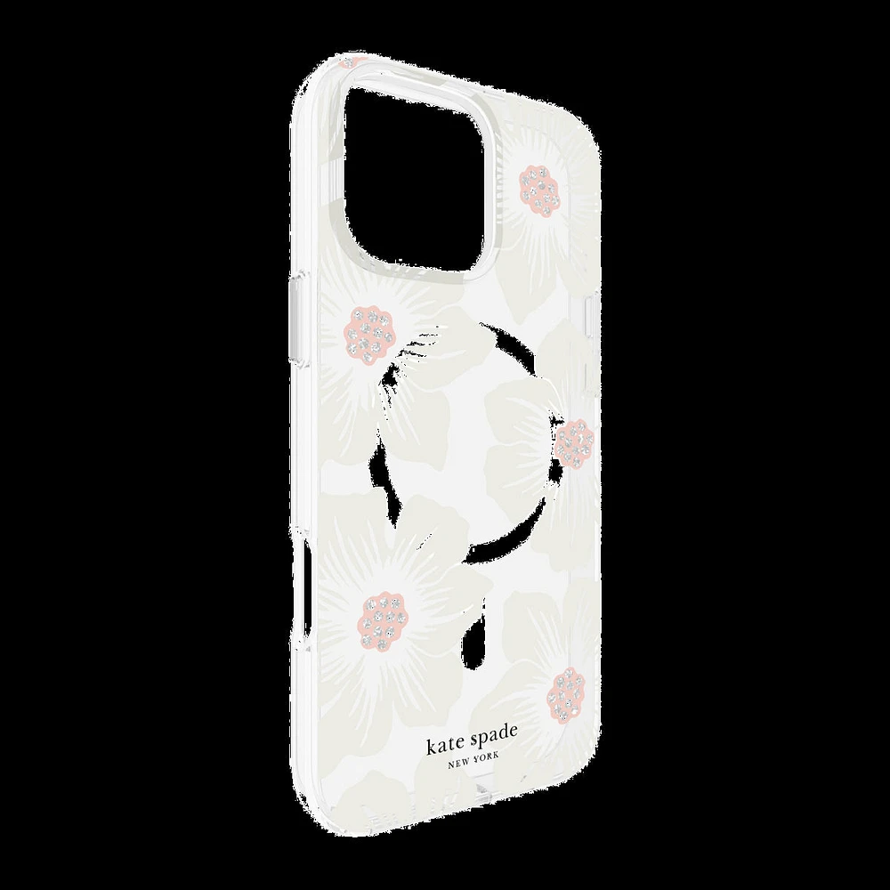 iPhone 16 Pro Max Kate Spade Protective Prints MagSafe Case - Hollyhock Floral