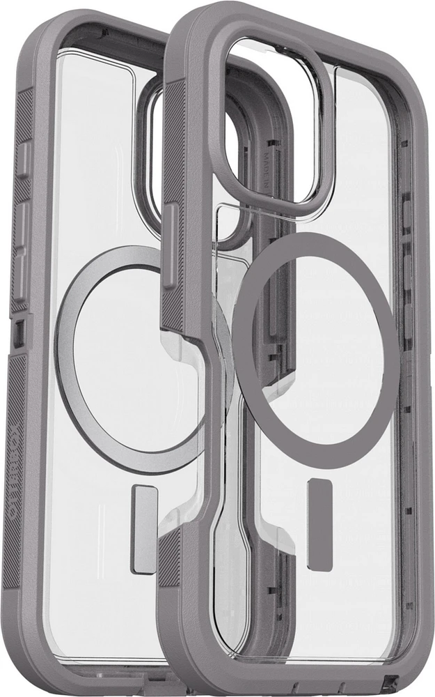 iPhone 16 Otterbox Defender XT Clear Pro w/ MagSafe Series Case - Clear/Grey