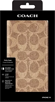 iPhone 16 Coach Folio Signature C Case - Tan